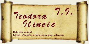 Teodora Ilinčić vizit kartica